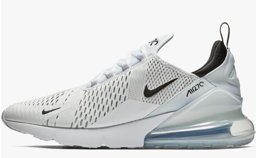 Nike Men's Air Max 270 Shoes, White/Black-White, 9
